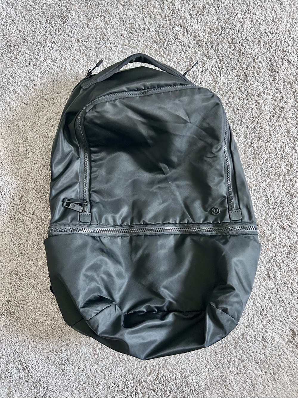 Lululemon City Adventurer Backpack Black Multiple Pockets Travel Gym School Bag
